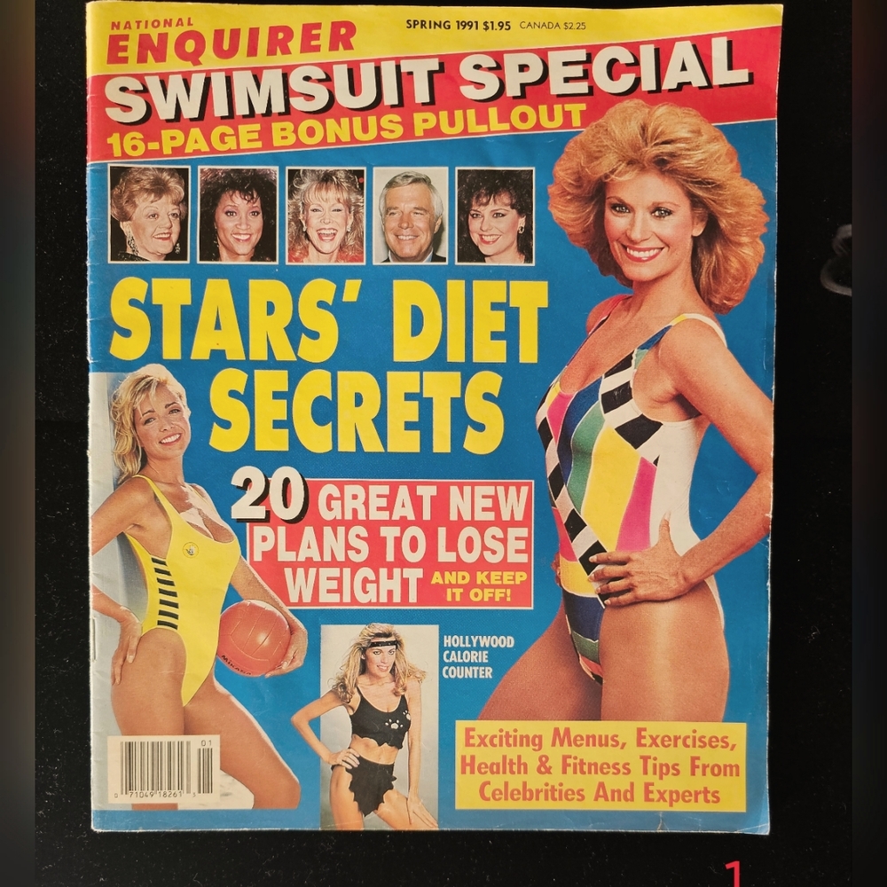 NATIONAL ENQUIRER MAGAZINE - SWIMSUIT SPECIAL - STARS SECRET DIETS SPRING 1991